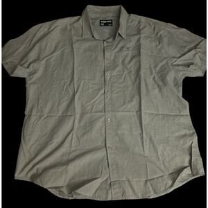 Zoo York Grey Button Up Shirt Mens Size 4XB Short‎ Sleeve